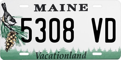 ME license plate 5308VD