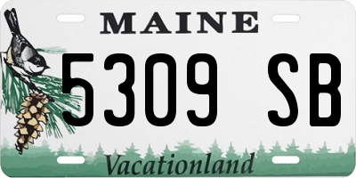 ME license plate 5309SB