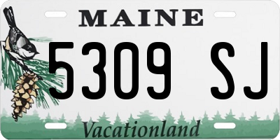 ME license plate 5309SJ