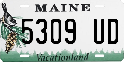 ME license plate 5309UD