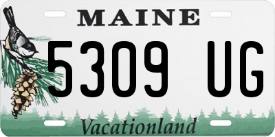 ME license plate 5309UG