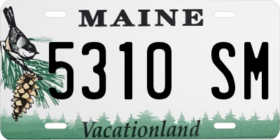 ME license plate 5310SM