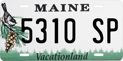ME license plate 5310SP