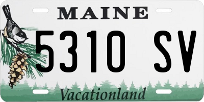 ME license plate 5310SV