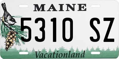 ME license plate 5310SZ