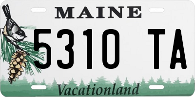 ME license plate 5310TA