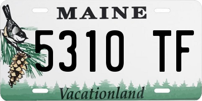 ME license plate 5310TF