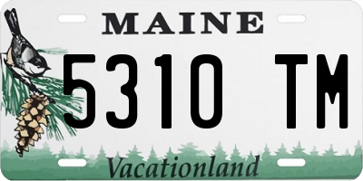 ME license plate 5310TM