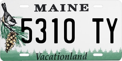 ME license plate 5310TY