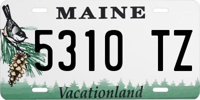 ME license plate 5310TZ