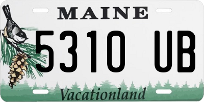 ME license plate 5310UB