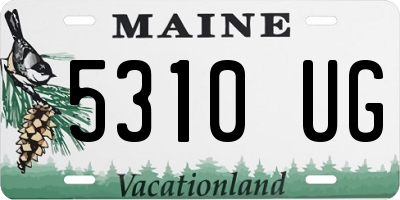 ME license plate 5310UG