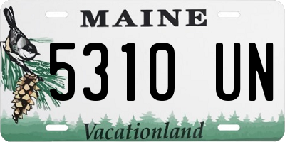 ME license plate 5310UN