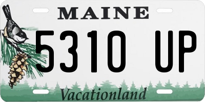 ME license plate 5310UP