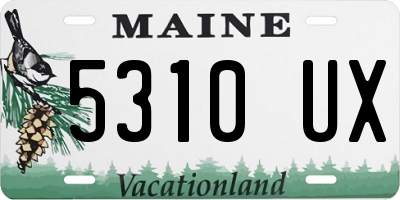 ME license plate 5310UX