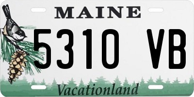 ME license plate 5310VB