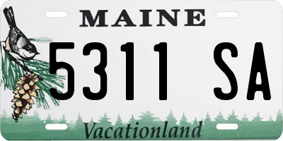 ME license plate 5311SA