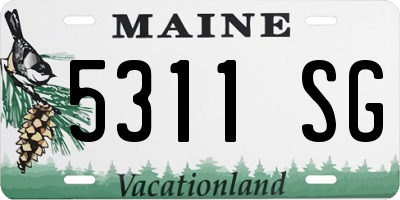 ME license plate 5311SG