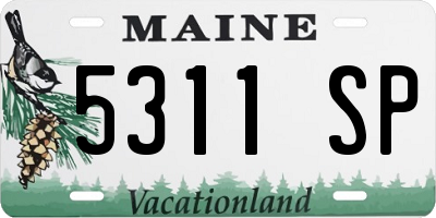 ME license plate 5311SP