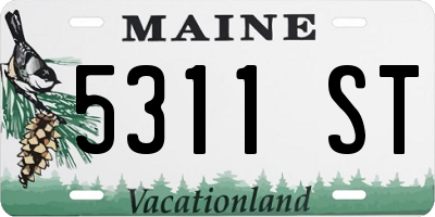 ME license plate 5311ST
