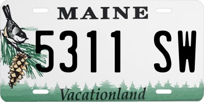 ME license plate 5311SW