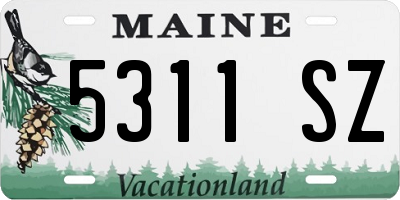 ME license plate 5311SZ