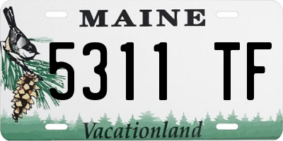 ME license plate 5311TF