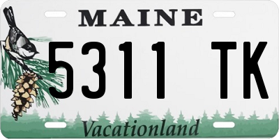 ME license plate 5311TK