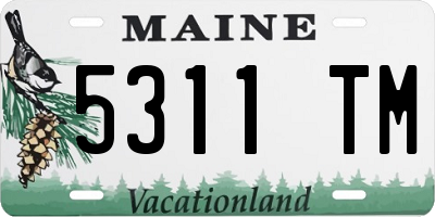 ME license plate 5311TM
