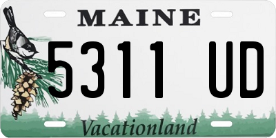 ME license plate 5311UD