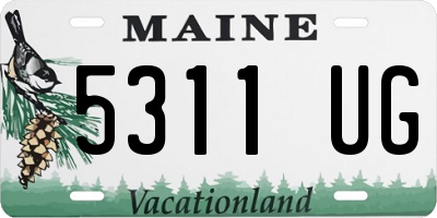 ME license plate 5311UG