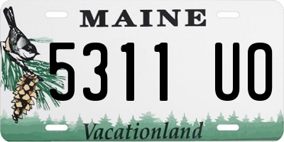 ME license plate 5311UO