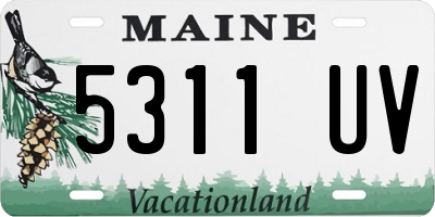 ME license plate 5311UV