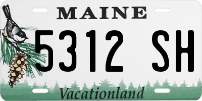 ME license plate 5312SH