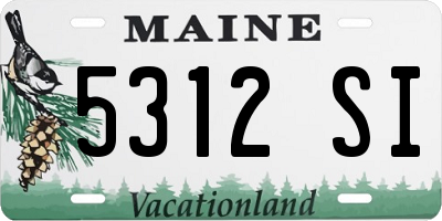 ME license plate 5312SI