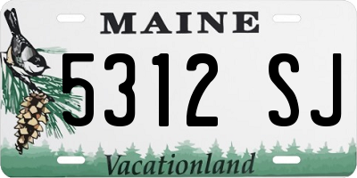 ME license plate 5312SJ