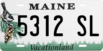 ME license plate 5312SL