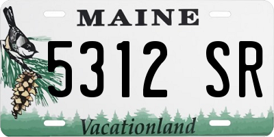 ME license plate 5312SR