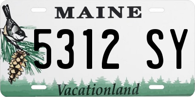 ME license plate 5312SY