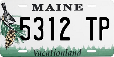 ME license plate 5312TP