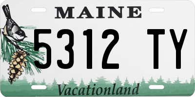 ME license plate 5312TY