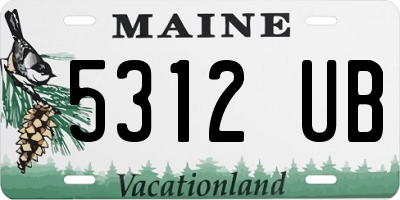 ME license plate 5312UB