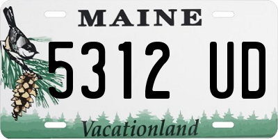 ME license plate 5312UD