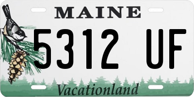 ME license plate 5312UF