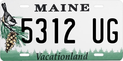 ME license plate 5312UG