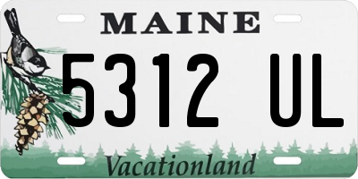 ME license plate 5312UL