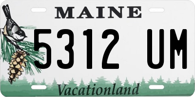 ME license plate 5312UM