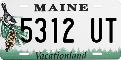ME license plate 5312UT