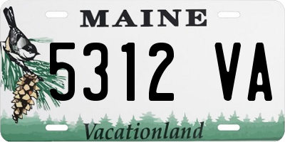 ME license plate 5312VA