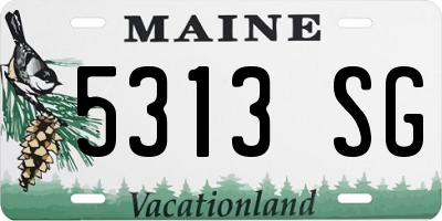ME license plate 5313SG